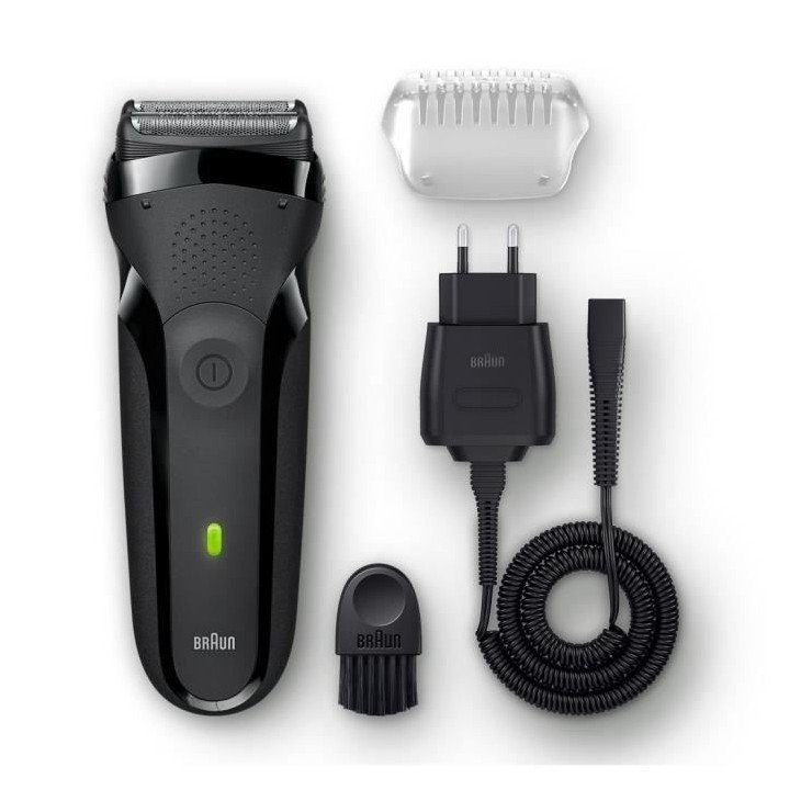 RASOIR ELECTRIQUE RECHARGEABLE BRAUN SÉRIES 3 300S NOIR