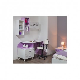CHAMBRE ENFANT VIOLETTE PENDERIE 3 PORTES