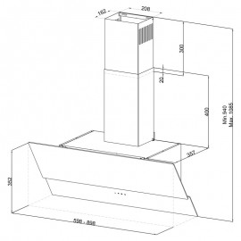 HOTTE DESIGN 60CM NOIRE FOCUS