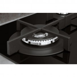 PLAQUE ENCASTRABLE 90 CM EN VERRE TREMPE 5 FEUX NOIRE WHIRLPOOL