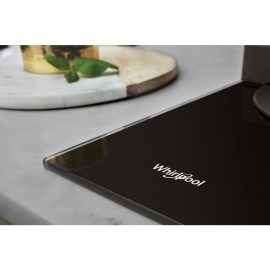 PLAQUE ENCASTRABLE 90 CM EN VERRE TREMPE 5 FEUX NOIRE WHIRLPOOL