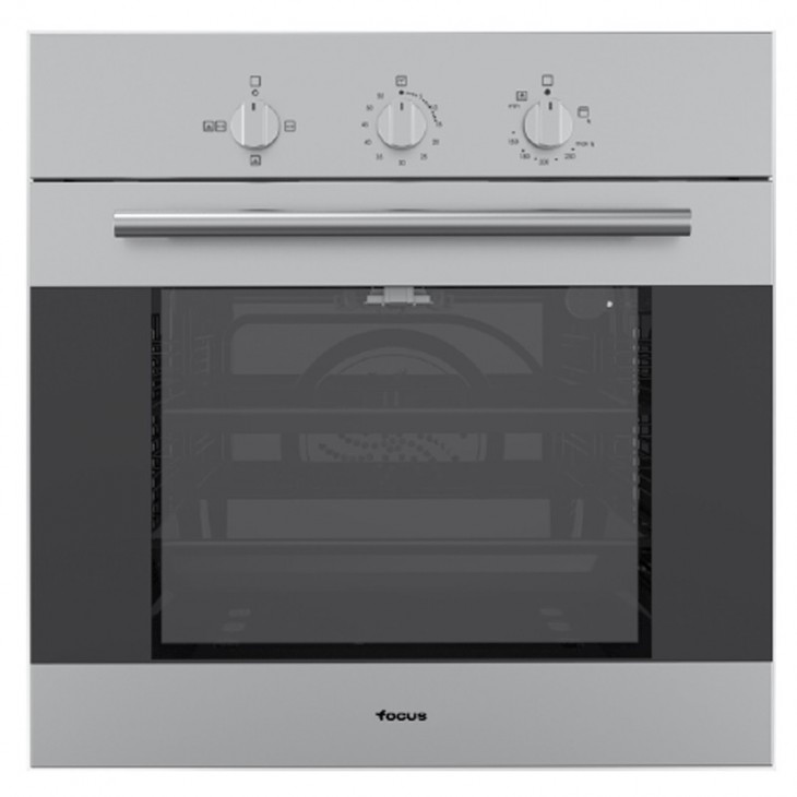 FOUR A GAZ VENTILE 60 CM 7 PROGRAMMES INOX FOCUS
