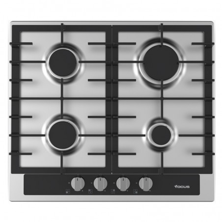 PLAQUE 4 FEUX 60 CM INOX FOCUS