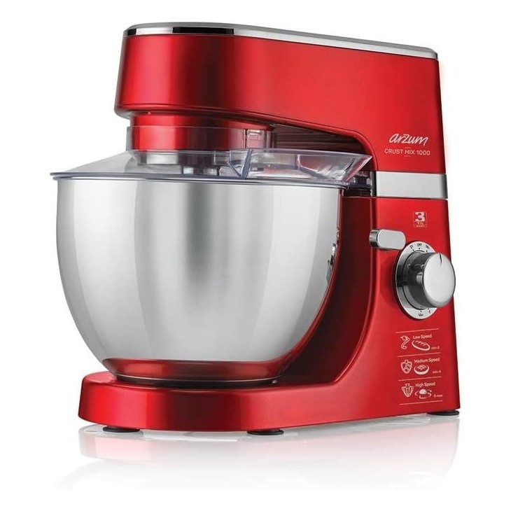 ROBOT PÉTRIN 1000W INOX & ROUGE ARZUM